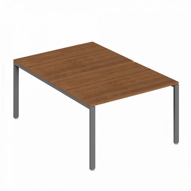 Бенч-система на 2 места Trend Metal 120x147x75 орех - Вид 1