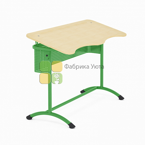Парта двухместная ЭКСТРА (Р) с угл. накл. стол. и перф. экраном (1-3 гр) - Вид 2