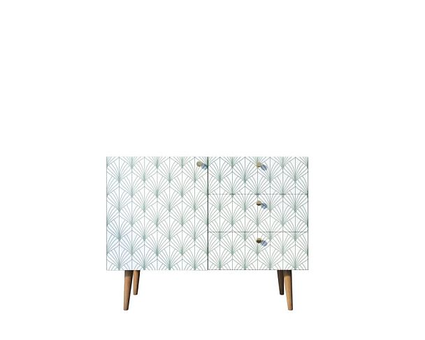 Комод Berber три ящика и дверка 38 принт арт BB34/Print_38 - Вид 1