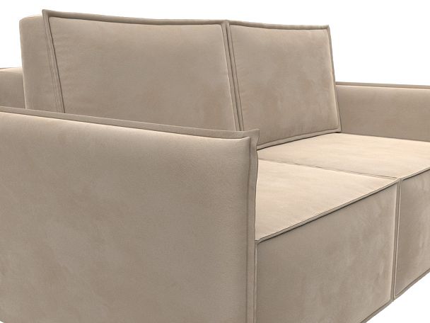 Диван прямой Либерти мини Велюр бежевый - Вид 4