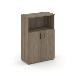 Стайл Проджект Шкаф средний широкий SN.STS.E-201 Вяз Благородный/Черный Ручки 796*400*1203 - Фото предпросмотра