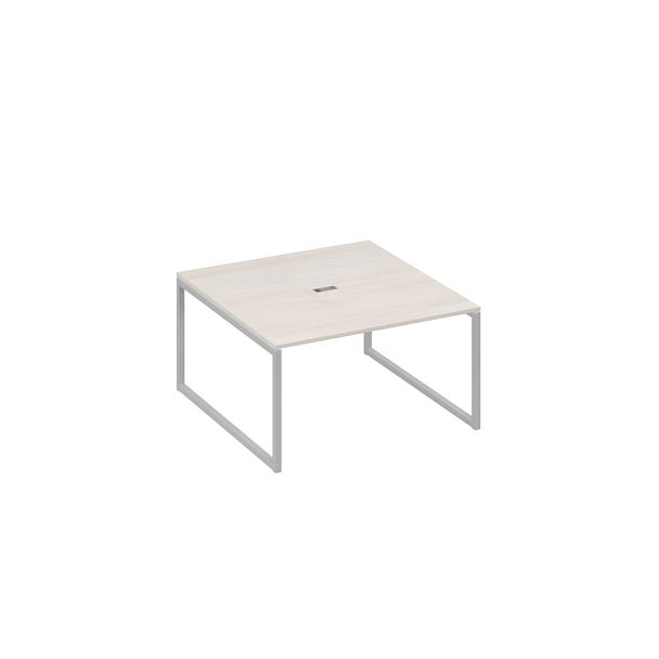 Переговорный стол 140 на металлокаркасе QUATTRO A4 А4 Б4 135 БП дуб / металлокаркас серый - Вид 1