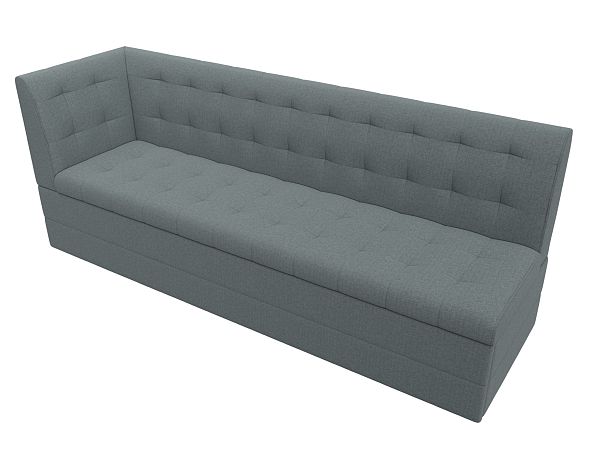 Диван кухонный Бриз с углом слева Рогожка серый - Вид 5