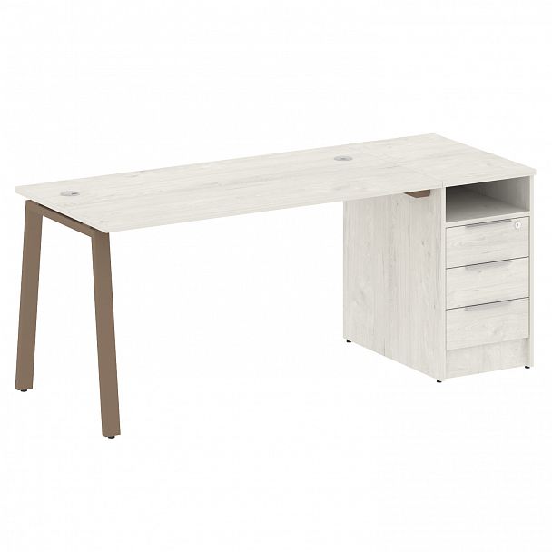 Рабочая станция "Metal System" БА.РС-СТП -1.3 дуб наварра/мокко - Вид 1