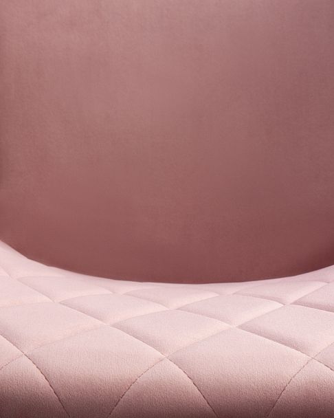 Стул обеденный DOBRIN ROBERT (черные матовые ножки, велюр V108-15 Розовый) - Вид 10