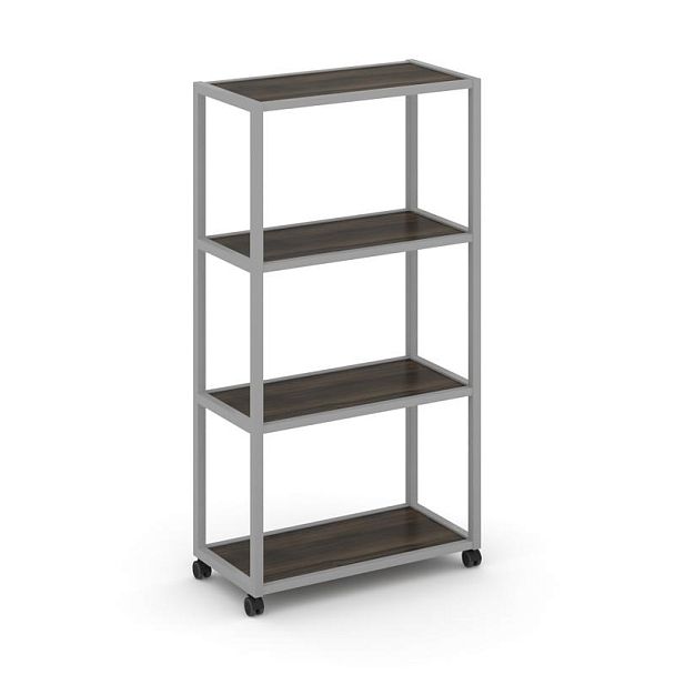 Shelf Mobile Стеллаж 4 уровня 1 секция VR.LT-STK-401.06 Дуб Мали/Металл Серый 600*400*1523 - Вид 1