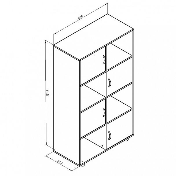 Тумба комбинированная "Дельта-7.03" - Вид 3
