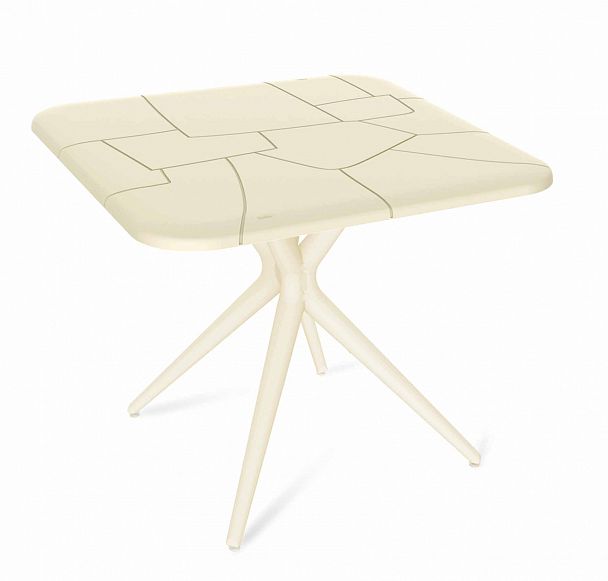 Пластиковый стол Sheffilton SHT-TU30/TT30 83/83 бежевый бежевый/бежевый - Вид 2