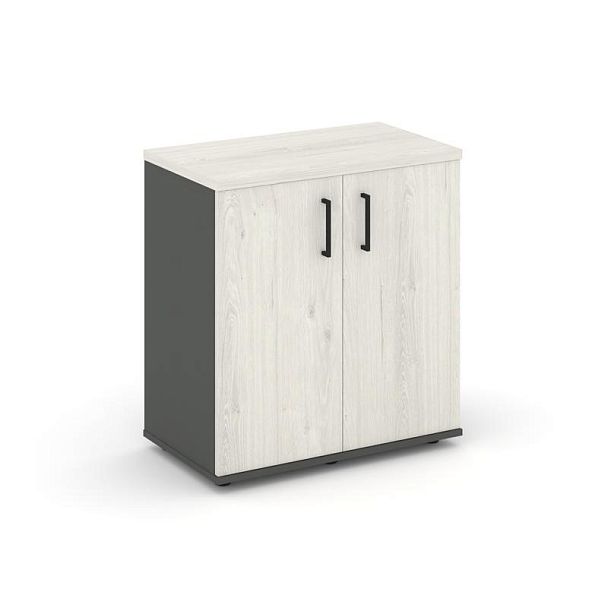 Стайл Проджект Тумба опорная/приставная SN.TOP-032 Антрацит/Дуб Наварра/Черный Ручки 700*400*750 - Вид 1