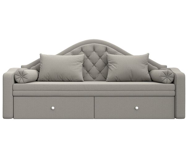 Диван детский прямой Сойер Рогожка бежевый - Вид 2