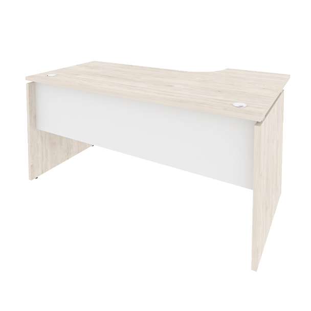 Onix Стол эргономичный левый O.SA-1 (L) Денвер светлый/Белый бриллиант 1580*980*750 (720/460) - Вид 1