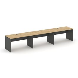 Стайл Проджект Рабочая станция 1 сторон. SN-D.ORS-041 Тиквуд Светлый/Антрацит NEW/Черная Заглушка 29 - Фото предпросмотра