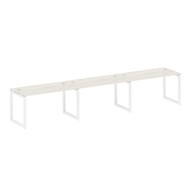 Metal System Quattro Р. ст. на 3 раб. места на О-образном м/к 50БО.СМ-3.3 Дуб наварра/Белый металл 4200*720*750 - Вид 1