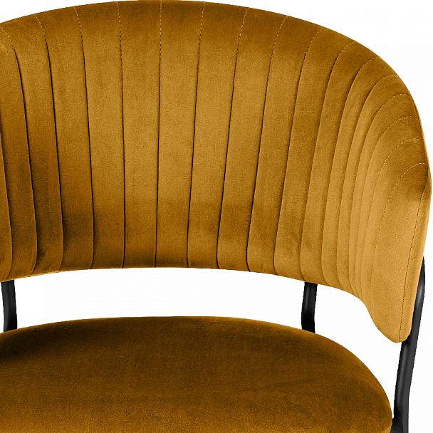 Стул кухонный Даксон горчичный велюр/черный - Вид 7