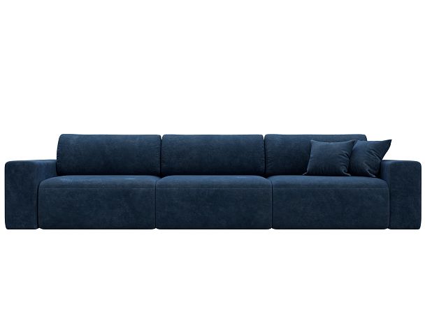 Диван прямой Лига-036 НПБ Классик Лонг Велюр синий - Вид 2