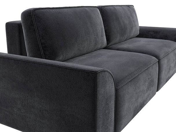 Диван прямой Лига-048 НПБ Велюр серый - Вид 4