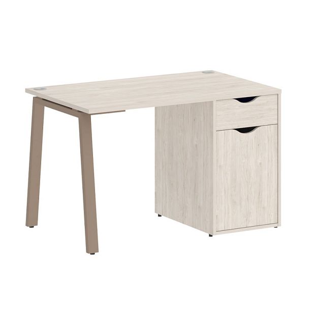 Home Office Стол письменный VR.SP-3-118.1.A Денвер светлый/Мокко металл 1180*720*750 - Вид 1