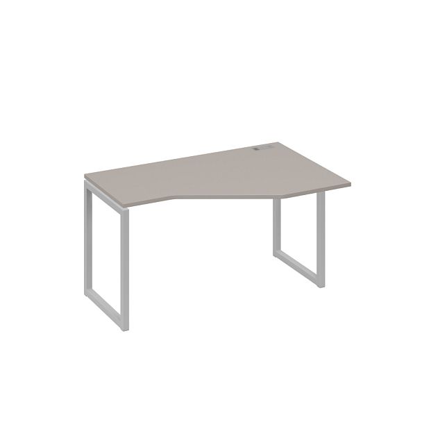 Стол эргономичный правый "Техно" на металлокаркасе QUATTRO A4 А4 Б4 054 БП мокко премиум / металлокаркас серый - Вид 1