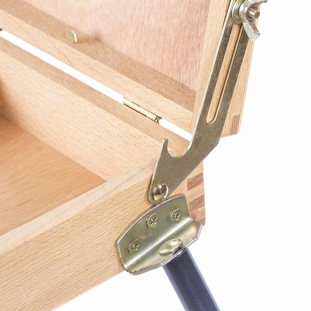 Этюдник BRAUBERG ART CLASSIC, бук, 40х25х7,5см, высота холста 70см, ножки метал 90см, ремень,190655 - Вид 8