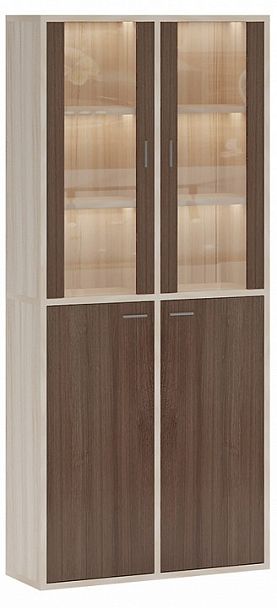 Шкаф-витрина Домино СУ(ш2в2)+2ФС+2ФГ Карамель/Шамони - Вид 1