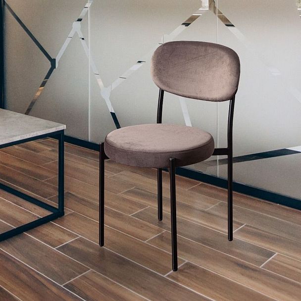 Стул Mason, бархат пепельно-бежевый 25, стопируемый - Вид 7