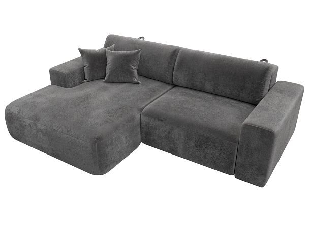 Диван угловой Лига-036 НПБ Классик левый угол Велюр серый - Вид 5