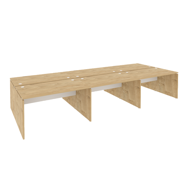 Onix Рабочая станция O.D.RS-6.3.8 Тиквуд светлый/Белый бриллиант 4140*1635*750 - Вид 1