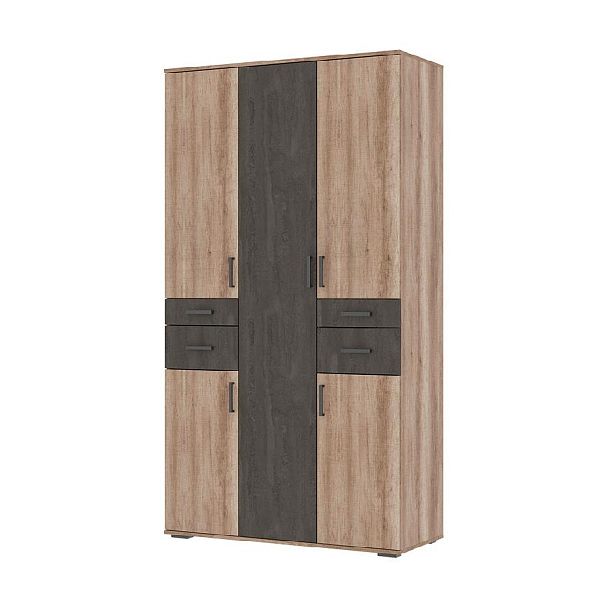 НЕЛЬСОН ШК 02 (СОЛО-2) Шкаф (1.200х2,200х0,500) дуб каньон/железный камень - Вид 1
