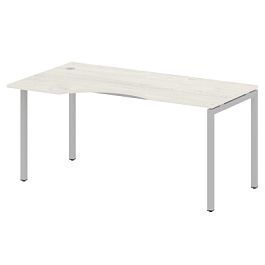 Metal System Quattro Стол криволинейный левый на П-образном м/к 40БП.СА-1 (L) Дуб наварра/Серый металл 1600*900*750 - Фото предпросмотра