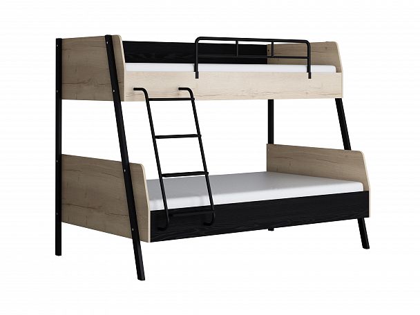 Кровать двухъярусная "Дельта Лофт 20.02.04" black - Вид 1