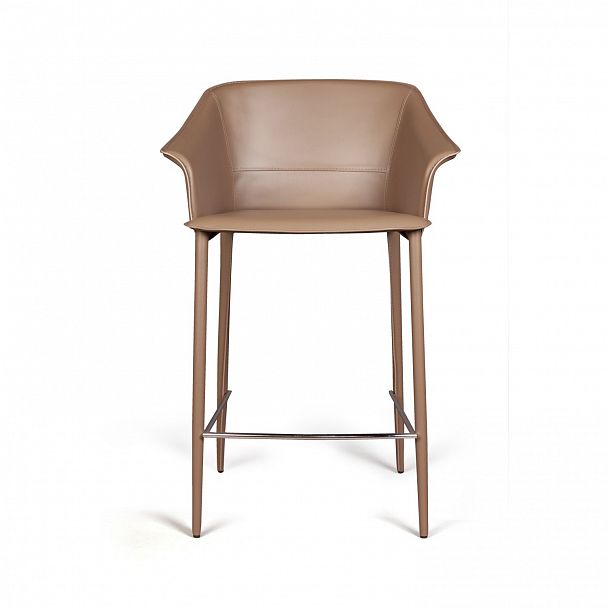 Стул полубарный GIO, кожа тауп - Вид 2