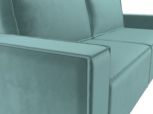 Диван прямой Куба (полностью велюр бирюзовый) - Вид 4