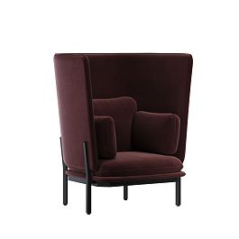 Stato Диван одноместный с высокой спинкой STA-01 Velutto 29/Металл Черный 1070*900*1200 - Фото предпросмотра