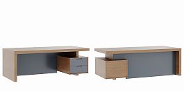 Стол письменный с тумбой малой Concept 220x100x76 дуб капучино - Фото предпросмотра