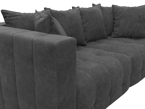 Диван прямой Лига-052 НПБ Велюр серый - Вид 4