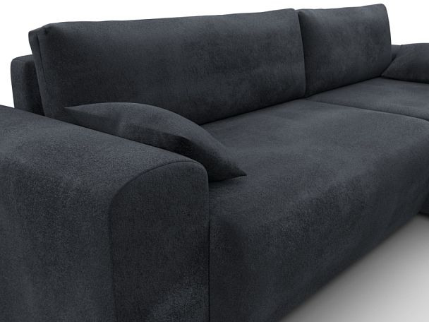 Диван угловой Лига-099 угол универсальный Велюр серый - Вид 4