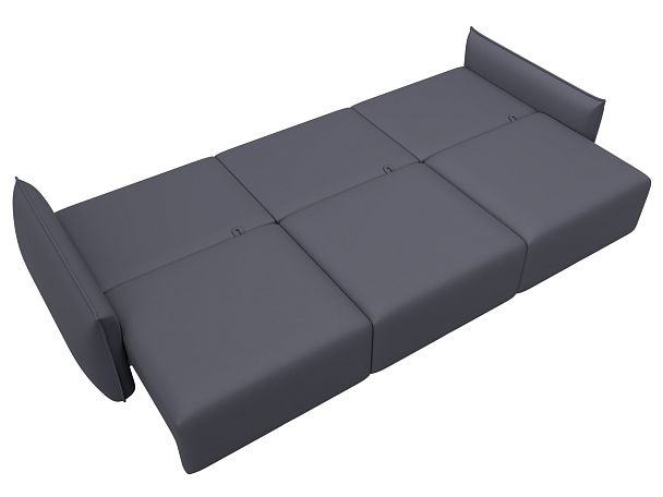 Диван прямой Лига-051 НПБ Лонг Экокожа серый - Вид 10