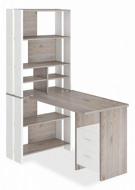 Стол компьютерный Домино Лайт СТЛ-ОВХ+С100Прям Белый/Нельсон - Вид 1