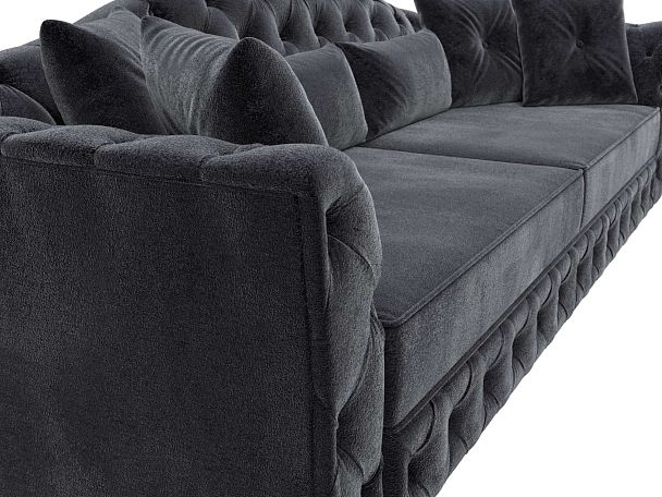 Диван прямой Артис Велюр серый - Вид 4