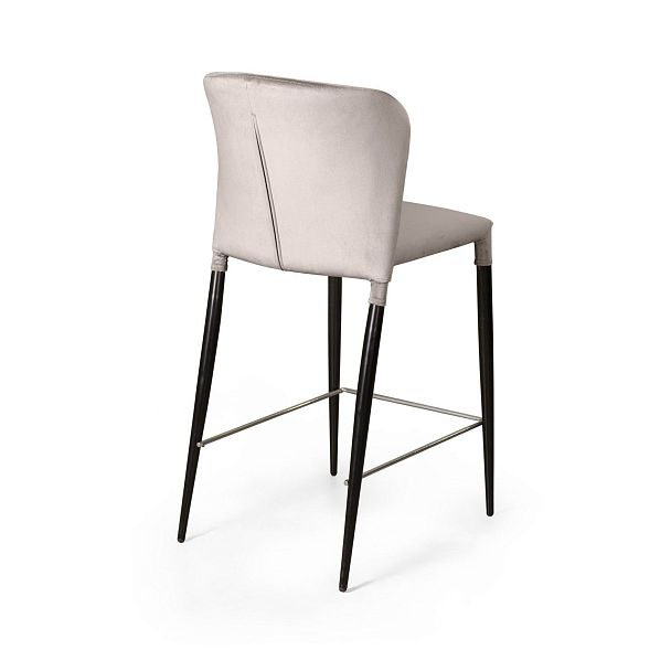 Стул полубарный Albert, бархат пепельно-бежевый 25 /опора конус - Вид 4