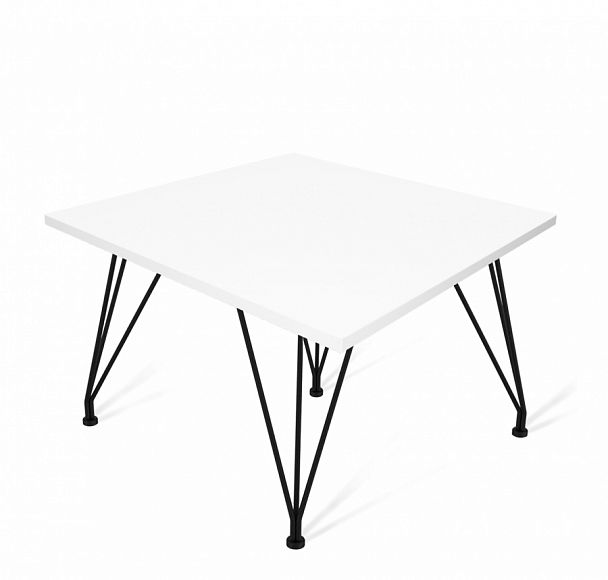 Столик журнальный SHT-TU29/H36/ЛДСП 60/60 черный муар/белый - Вид 1