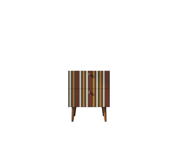 Тумбочка Berber с двумя ящиками 20 принт арт BB03/Print_20, разноцветная - Вид 1