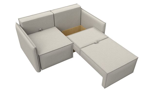 Диван прямой Либерти мини Рогожка бежевый - Вид 7