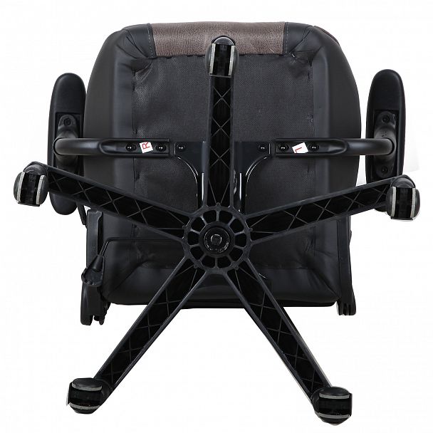 Кресло компьютерное BRABIX "GT Racer GM-100", две подушки, ткань, экокожа, черное/коричневое, 531819 - Вид 10