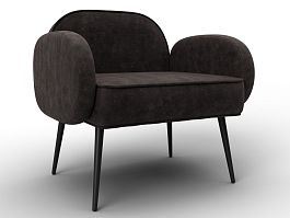 Кресло Лига-086 Велюр коричневый - Фото предпросмотра