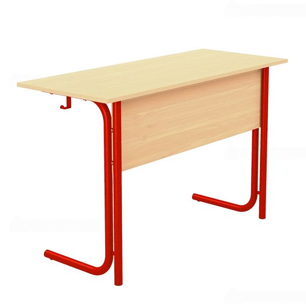 Стол ученический 100В, 2-местный на круглой трубе (м/к Красный, Синий, Зеленый), гр.6 - Вид 6