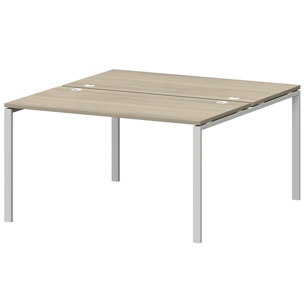 Бенч двойной на металлокаркасе СМС2-П-12К.149.Пр25 Кронберг/Белый 1200x1496x750 Смарт - Вид 1