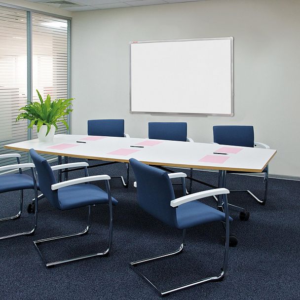 Доска магнитно-маркерная 60х90 см, алюминиевая рамка, ГАРАНТИЯ 10 ЛЕТ, РОССИЯ, BRAUBERG Стандарт, 235521 - Вид 10