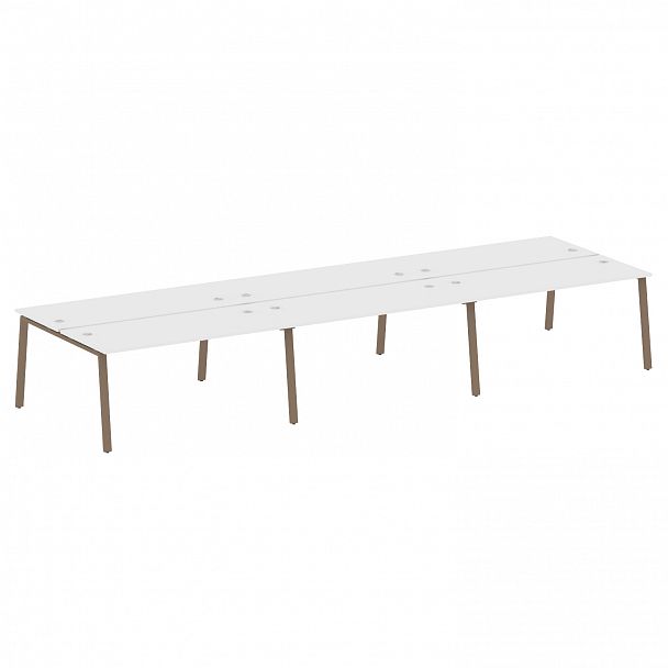 Рабочая станция "Metal System" БА.СМ-6.4 белый/мокко - Вид 1