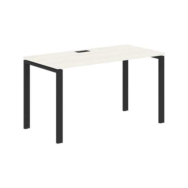 Стол прямой EUST 1367 Ясень Траун/Черный 1360х670х750 EDIS - Вид 1